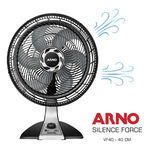 Ventilador de Mesa Arno Silence Force 3 Velocidades - 40cm 127v