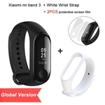 Versão global Xiaomi Mi Band 3 inteligente Rastreador Band 3 Xiaomi Band 3 Empurre o menu de mensagens Heart Rate Rastreador russo Inglês Espanhol