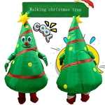 Vestido de natal À Prova D 'Água Inflável Verde Árvore de Natal Cosplay Traje de Festa para Crianças Adultos Traje Cosplay de Natal com Bomba de Ar Presente