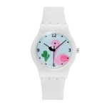 Vibrando Silicone Strap Watch de Explosive Flamingo Strap relógio de quartzo Crianças