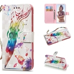 Para HUAWEI P30 3D colorido pintado Caso PU Carteira Telefone fecho magnético com suporte Lanyard