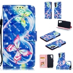 Para HUAWEI P30 pro 3D colorida capa protetora de couro pintado com Suporte & Cartão Posição & Lanyard