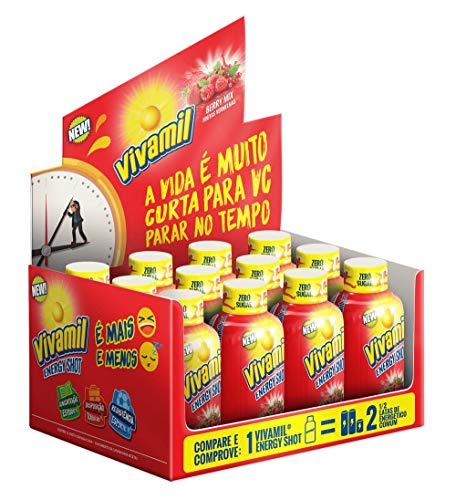 Vivamil Shot Frutas Vermelhas 60ml Display com 12 Unidades