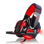 Ao longo Ear Headset Gaming com microfone e luz LED para PS4 Laptop Celular