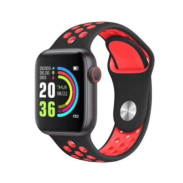 W5 Relógio Inteligente Saúde Pulseira de Monitoramento Fitness Smartwatch Esporte Android - Preto com Vermelho - Wearfit