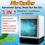 Warmtoo Portátil USB Mini Air Cooler Cool Cooling Fan Purifier Umidificador Refrigeração Ventiladores Domésticos Baixo Consumo de Energia