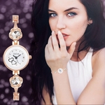 Watch Bracelet Wrist Quartz Women Fashion Analog Dial Ceramic Stainless Steel WH