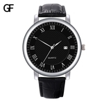 Watch de Nova Moda Men High-End Carta Assista Quartz Leather Strap Men