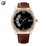 Watch de Nova Moda Men High-End Carta Assista Quartz Leather Strap Men