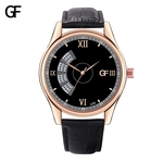 Watch de Nova Moda Men High-End Carta Assista Quartz Leather Strap Men