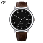 Watch de Nova Moda Men High-End Carta Assista Quartz Leather Strap Men