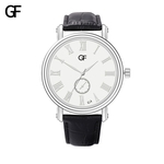 Watch de Nova Moda Men High-End Carta Assista Quartz Leather Strap Men