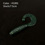 Water.Sniper 12pcs / lot Worm Softbait Grub Lure Bait Crappie Trout Baixo isca iscas de pesca 3inch / 7,5 centímetros / 4,1 g