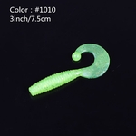 Water.Sniper 12pcs / lot Worm Softbait Grub Lure Bait Crappie Trout Baixo isca iscas de pesca 3inch / 7,5 centímetros / 4,1 g