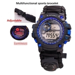 Waterproof Assista multifuncional Outdoor Survival pulseira pulseira corda Aventura ajustável