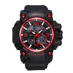 Waterproof LED n¨²cleo duplo luminescentes Multi-Function de Homens Sport Watch