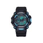 Waterproof Nightlight Moda Watch Para Esportes Ao Ar Livre De Estudantes - Black