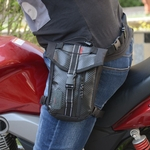  Waterproof Oxford coxa Cintura Descida Leg Saco masculino da motocicleta Fanny Pack - Preto Saco de jar