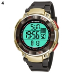 Waterproof Sport Men Dual Time Zone Date Alarm Stopwatch Relógio De Pulso Digital