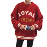 Winter Men Knitting Wool Sweater Fashion Loyal Crew Neck Lazy Loose Pullover