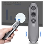 Rem Wireless Presenter Realce Led Ampliar Lcd Mac Digital Pointer Air Mouse Função Usb Recarregável Powerpoint Apresentação Clicker Digital Tv Converter