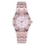 Woman Fashion Stainless Steel Band Analog Quartz Round Wrist Watch Watches