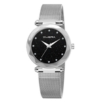 Women Fashion Gift Stainless Steel Band Analog Quartz Wristwatch Vintage Watch