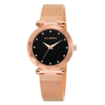 Women Fashion Gift Stainless Steel Band Analog Quartz Wristwatch Vintage Watch