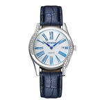 Women Fashion Luxury Leisure Set Auger Leather Stainless Steel Quartz Watch