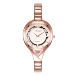 Women Fashion Stainless Steel Band Analog Quartz Round Wrist Watch Watches