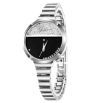 Women Fashion Stainless Steel Band Analog Quartz Round Wrist Watch Watches