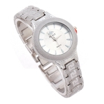 Women Fashion Stainless Steel Band Analog Quartz Round Wrist Watch Watches