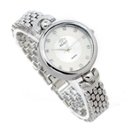 Women Fashion Stainless Steel Band Analog Quartz Round Wrist Watch Watches