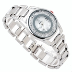 Women Fashion Stainless Steel Band Analog Quartz Round Wrist Watch Watches