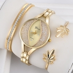 Women Stainless Steel Bracelet Band Analog Quartz Round Wrist Watch Watches