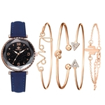Women's Quartz Leather Band Strap Watch Analog Wrist Bracelet bracelet Watch Set