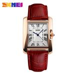 Womens Quartz Relógio De Pulso Dial Square Numeral Romano Strap Negócios Waterproof O Relógio Casual