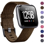 Woven Watch Band Compatível com Fitbit Versa / Fitbit Versa 2 / Fitbit Versa Lite Edition respirável tira de tecido