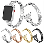 X-metal Forma Liga Diamante Strap Iwatch Banda Loop Para Assista Series 3 2 1