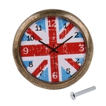 2 X Vintage Botão Relógio De Pulso Gaveta Armário Porta Bin Lidar Com Bandeira Britânica