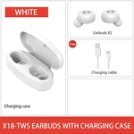 X18-TWS BT5.0 Conectado Esporte Fone de ouvido Fone de ouvido com controle de sensor de imprensa sensível Função Siri Wake Up 300mAh Design de caixa de carregamento de alta capacid