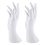 2xFemale Mannequin Hand For Jewelry Bracelet Ring Watch Display White