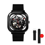 Xiaomi ciga projeto homens relógio analógico mecânico automático oco cheio de aço inoxidável relógio de pulso de negócios relógio casual