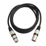 Xlr cabo masculino para feminino M / F 3Pin Jack folha de alum¨ªnio tran?ado Black Shield