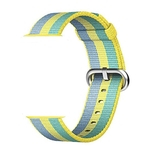 Yellow Sports Nylon Tricolor Strap Watch Para A Apple Assista 1/2/3 Generation