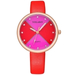 YK35 luxo Quartz Relógio Women Watch Rodada Dial relógio de pulso para presentes