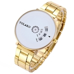 YK29 Mulheres relógio de quartzo pulseira relógio com mostrador malha Banda Relógios