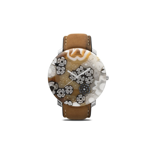 Yunik Relógio Redondo Klimt 44mm - BROWN/WHITE
