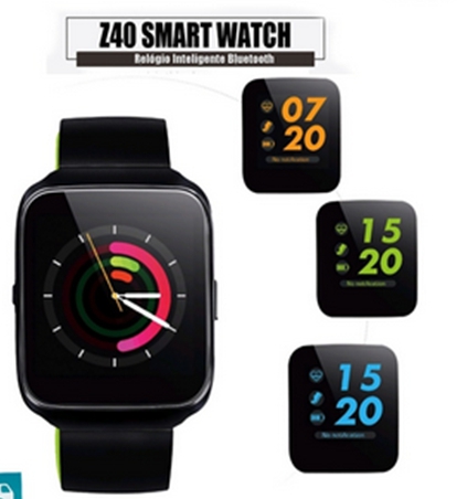 Z40 Relógio Smartwatch Android, Notificações Whatsapp, Bluetooth, Camera Preto - Smart Watch