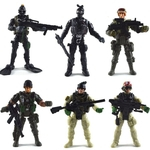 6pcs / Set Militar Soldado de brinquedo Modelagem com articulações móveis Ferramentas Wonderful